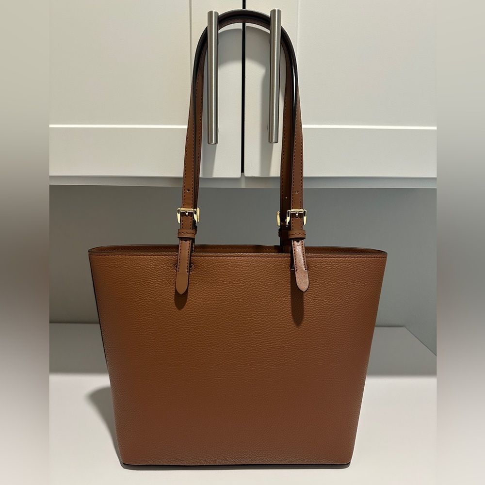 Michael Kors Luggage Jet Set Travel Med Double Pocket Non-Leather Vegan Tote NWT - Picture 7 of 15